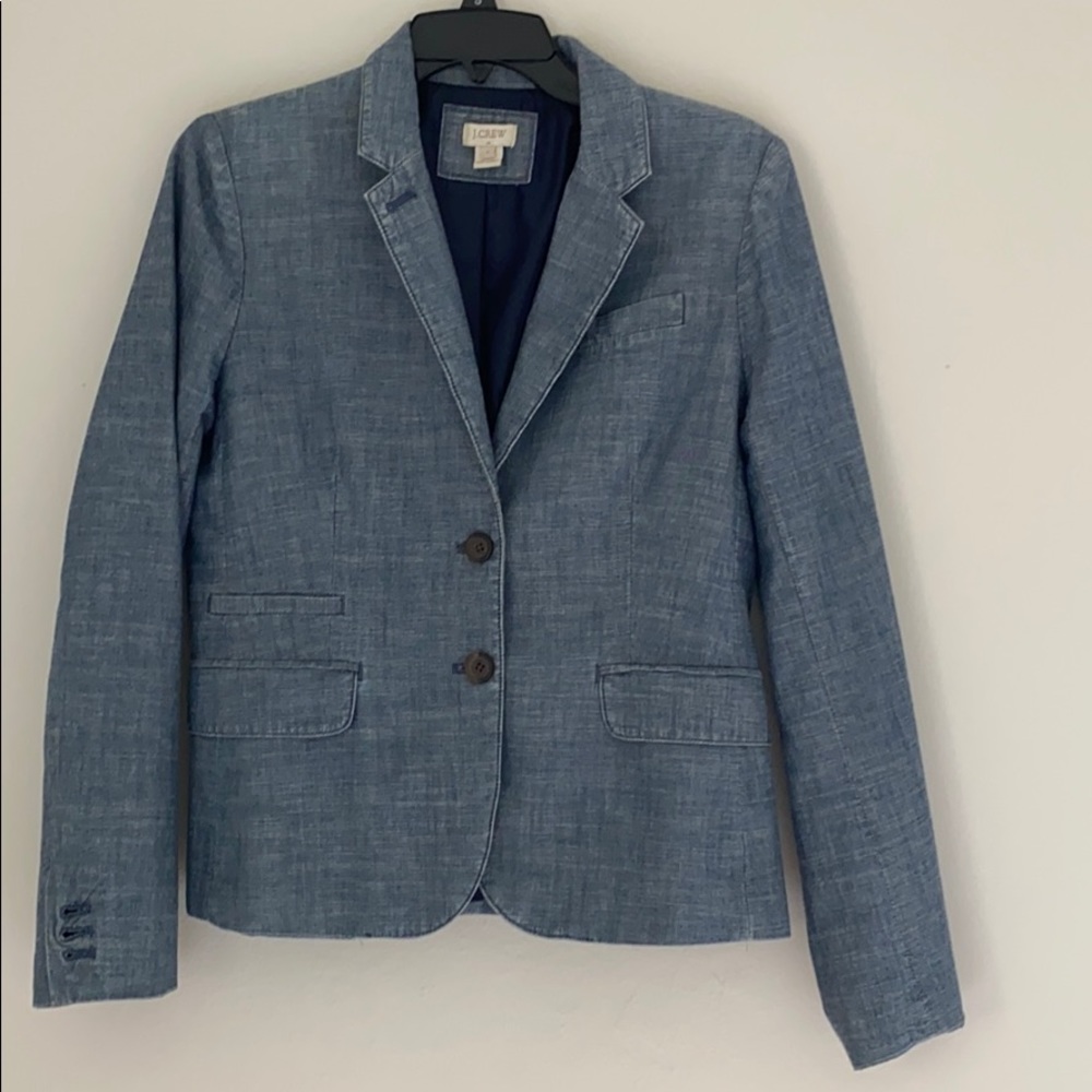 J. Crew Chambray Blazer Jqcket